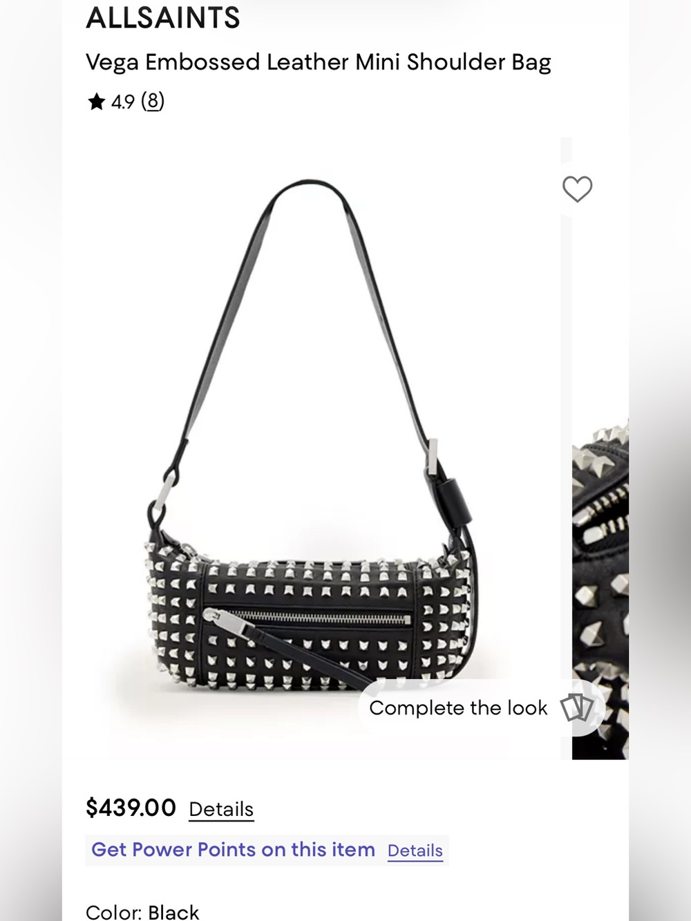 All Saints mini Vega studded